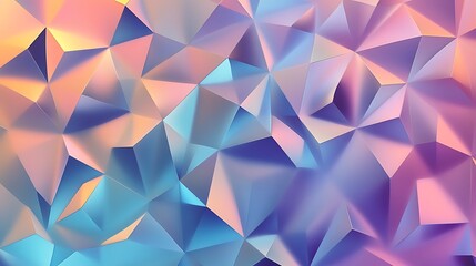 Fototapeta premium Smooth gradient flow blending with a radiant triangular iridescent pattern in an elegant style