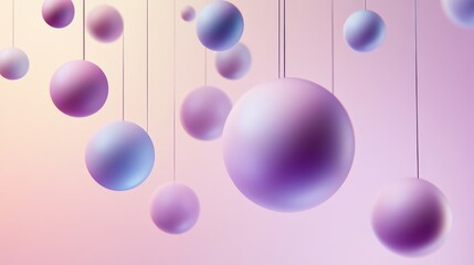 Abstract Sphere Arrangement in Pastel Colors