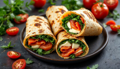 delicious fresh kebab turkish sandwich