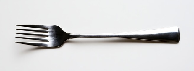 Stainless Steel Fork on White Background (1)