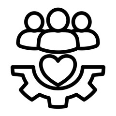 Employee Engagement Icon Outline Style for Team Building Pack Icon Themes