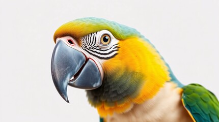 Fototapeta premium Vibrant Parrot with Human-Like Expression – High-Resolution Isolated Wildlife Photo
