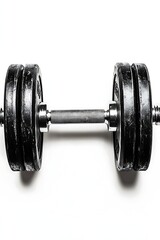 Naklejka premium A gym weight symbolizing fitness, black-filled on white
