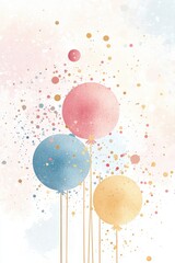Fototapeta premium vibrant festival fireworks watercolor