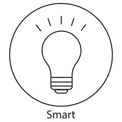Smart icon, The Power of Smart Thinking, Unlocking a Smarter Future, icon, vector