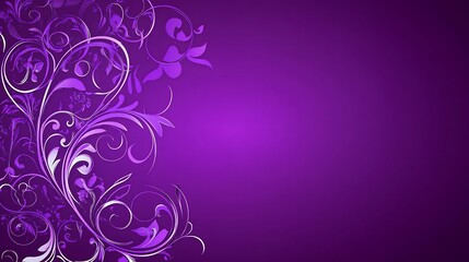 A Decorative Floral Ornament Design With Purple and White Colors