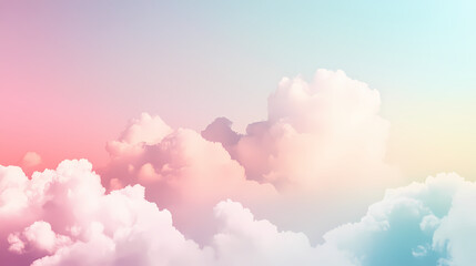 A serene blend of clouds against a soft gradient backdrop, evoking a sense of tranquility and wonder in nature's beauty. Whispering Clouds. Illustration