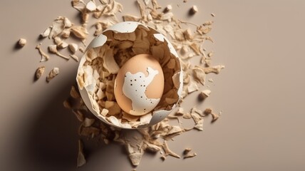 broken egg shell