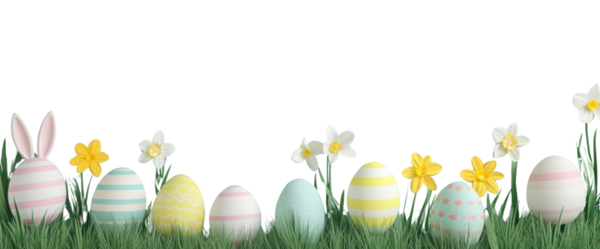 PNG Easter eggs and rabbit illustration background pastel.