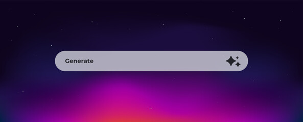 Ai interface with a search box and icon, highlighting artificial intelligence in modern technology.