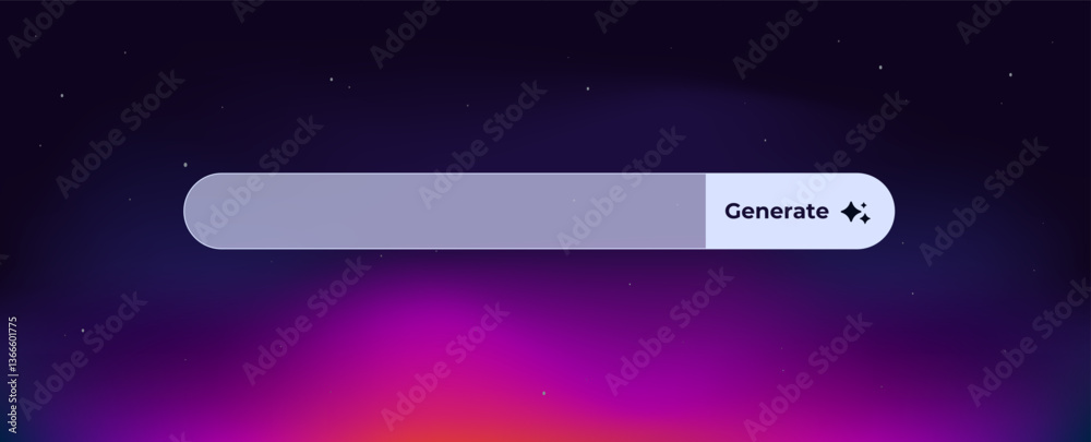 Poster ai search bar designed to generate new ideas for artificial intelligence projects or solutions.