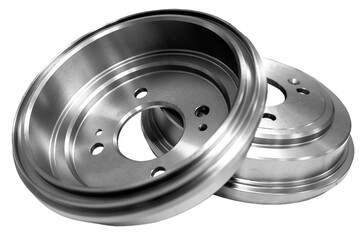 brake drum car on white background