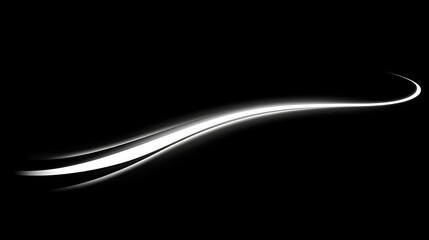 A series of bright white lines on a black background