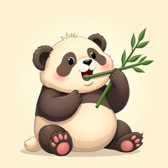 Obraz premium A round, chubby panda