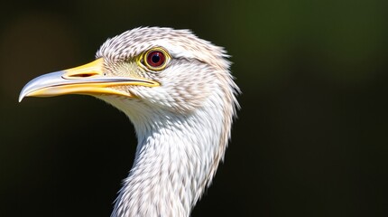 Obraz premium Close-Up High-Resolution Stock Photo of Bird's Head and Neck with Detailed Feathers and Natural Light