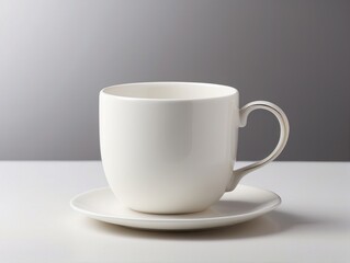 Fototapeta premium clean white mug on white background