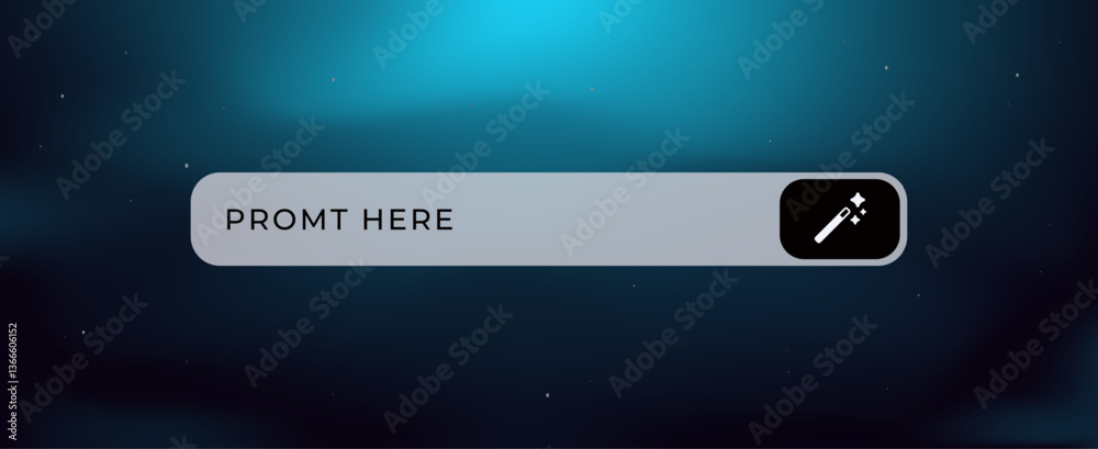 Aufkleber ai input bar showcasing a sleek icon design for artificial intelligence software applications.