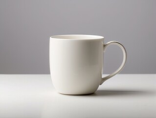 Obraz premium clean white mug on white background