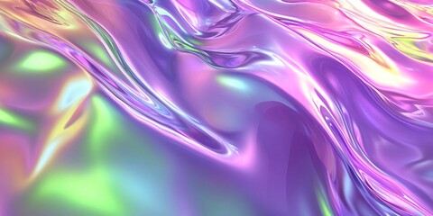 Obraz premium Enchanting Gradient Blending Vibrant Shades of Purple and Lush Green