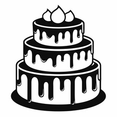 vector illustration of cake