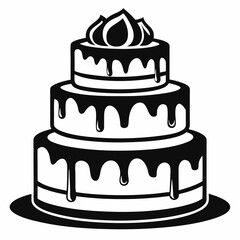 vector illustration of cake