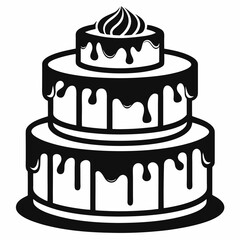 wedding cake vector illustration