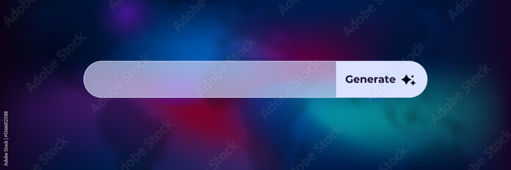 Poster ai interface shows a bar with a generate button, used in artificial intelligence applications.