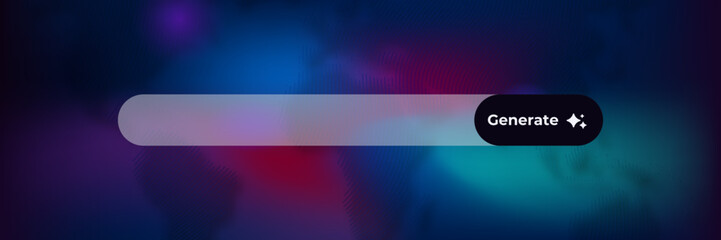 Ai search bar with a generate button, ideal for digital and online tasks in tech applications.
