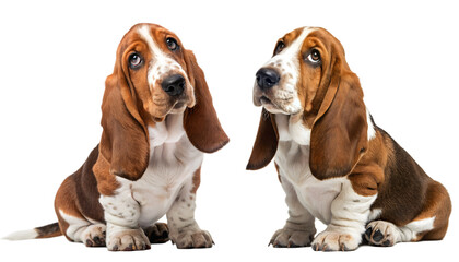 two basset hound puppies