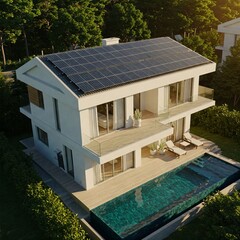 Hilltop Residence Solar Panels Infinity Pool Green Energy