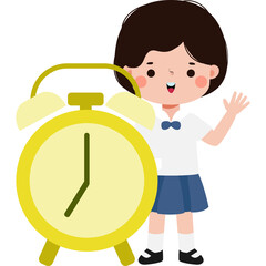 cartoon cute kid eating food clipart character Illustration flat style png