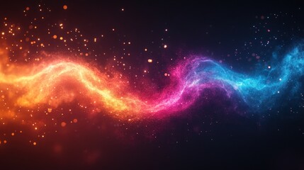 Fototapeta premium Cosmic Nebula: A Dance of Celestial Energy