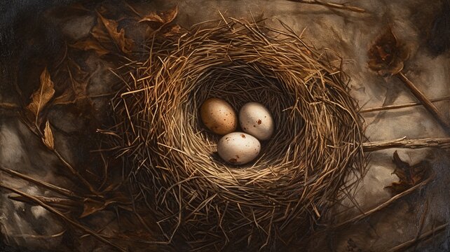 nest with eggs