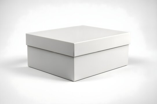 Simple White Square Box Mockup for Branding and Packaging