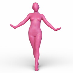 ポーズをとる女性　3DCGレンダリング