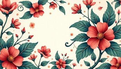 Elegant paisley pattern, delicate vines and flowing curves in muted shades , floral, abstract