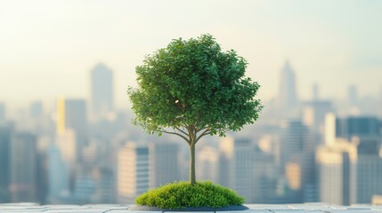 Tree in City: CO2 Reduction Sustainability and Climate Change 