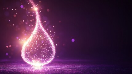 Sparkle Teardrop Light: Abstract Purple Energy Effect 