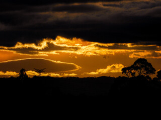 sunset in the mountains