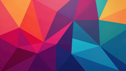 Geometric abstract shapes, endlessly repeating in vibrant hues , art, illustration, modern