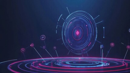 Obraz premium An AI powered system optimizing marketing strategies by analyzing customer data, AI-assisted campaign targeting, and real-time performance tracking for better return on investment