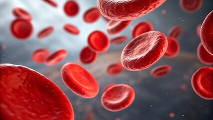 Red blood cells flow
