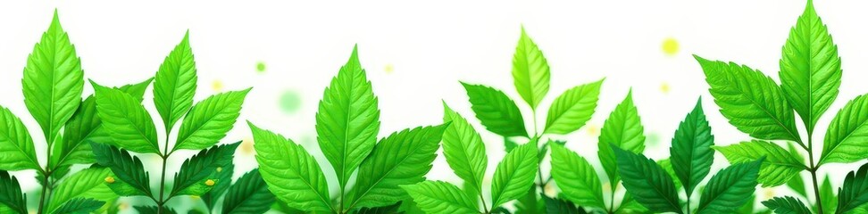 Fototapeta premium Green leafy plant isolated on white background, foliage, nature