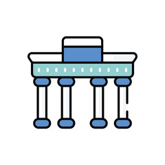 Brandenburg Gate vector icon stock illustration