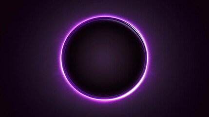 Obraz premium A glowing circle with a vibrant purple outer illuminated border