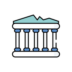 Acropolis vector icon stock illustration