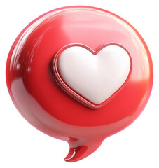 PNG Bubble speech heart white.