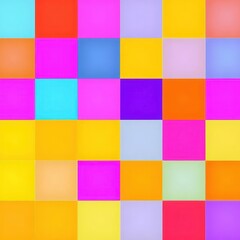 Abstract vibrant square pattern on white background, decoration, energy