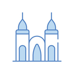 Petronas Towers vector icon stock illustration