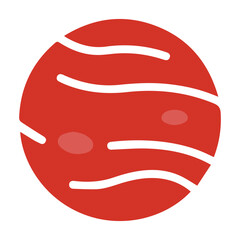 mars planet colored icon